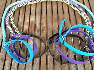 Biothane touwriem met biothane halsband